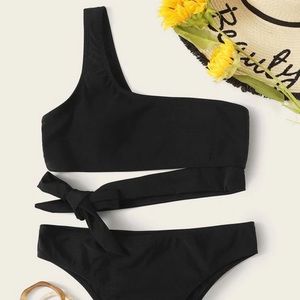 !NEW! One shoulder side tie swimsuit